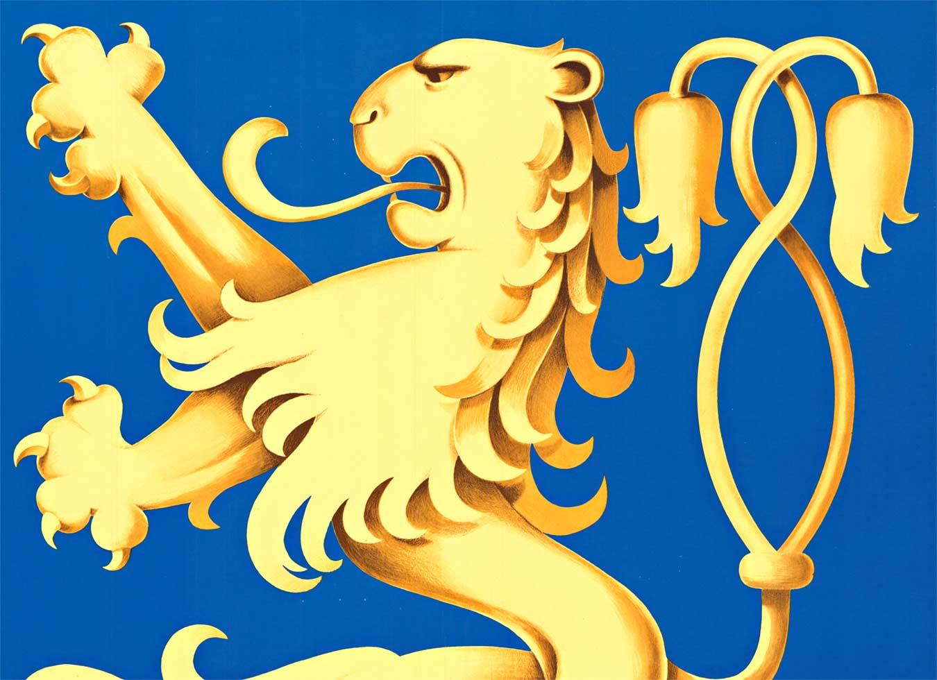 Affiche originale de la Lowenbrau Munchen avec le lion emblématique - Lin de conservation, prêt à encadrer, excellent état.  (Löwenbräu München)

L'affiche originale du Lowenbrau Munchen Vintage avec son lion emblématique est un véritable objet de