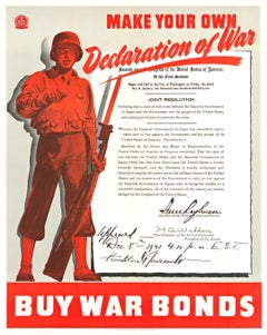 Original Make Your Own Declaration of War vintage World Ware Two poster