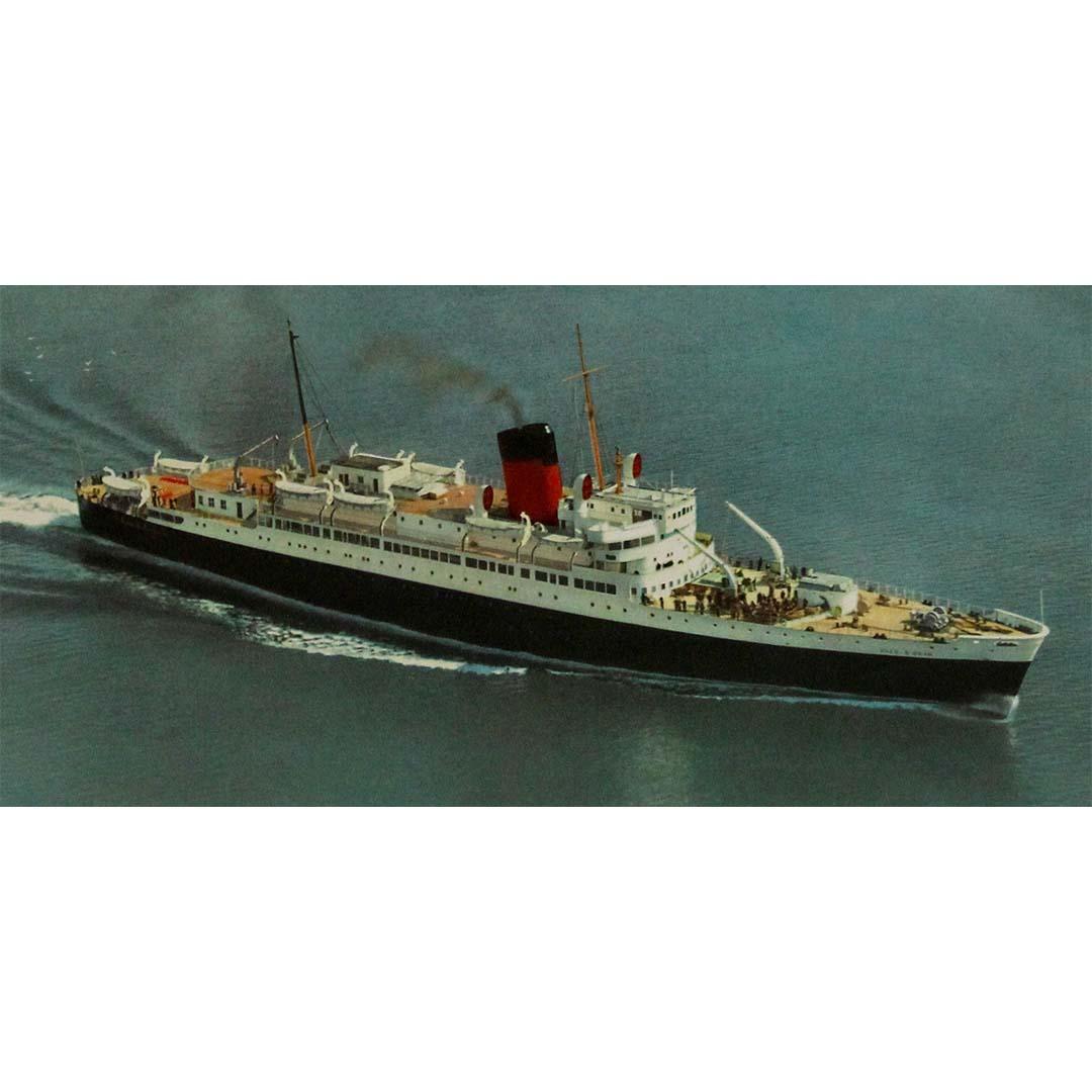Original maritime poster from the Compagnie Générale Transatlantique (CGT) For Sale 1