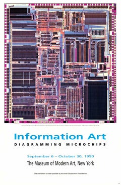 Cartel pop-art original del MOMA, Information Art, Diagramming Microchips