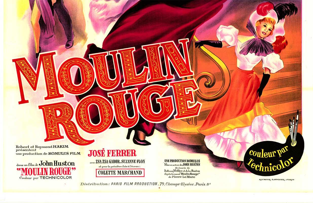 Locandina originale del film MOULIN ROUGE French Cabaret, Toulouse-Lautrec - Print Art Nouveau di Unknown