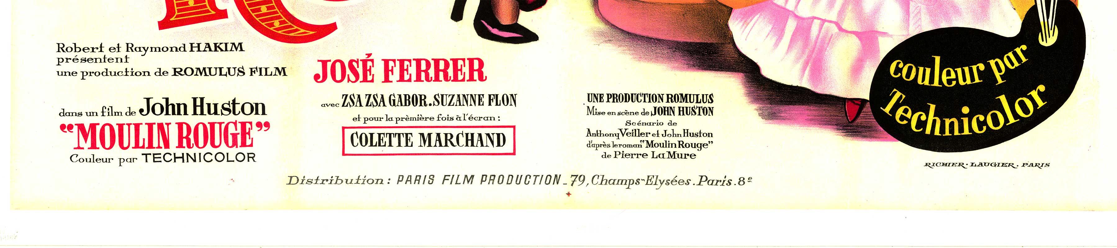 Locandina originale del film MOULIN ROUGE French Cabaret, Toulouse-Lautrec in vendita 1
