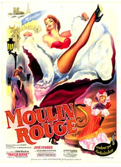 Locandina originale del film MOULIN ROUGE French Cabaret, Toulouse-Lautrec