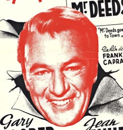 Vintage-Filmplakat „Mr. Deeds goes to Town“ aus Belgien