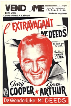 Original "Mr. Deeds goes to Town" vintage Belgium movie poster