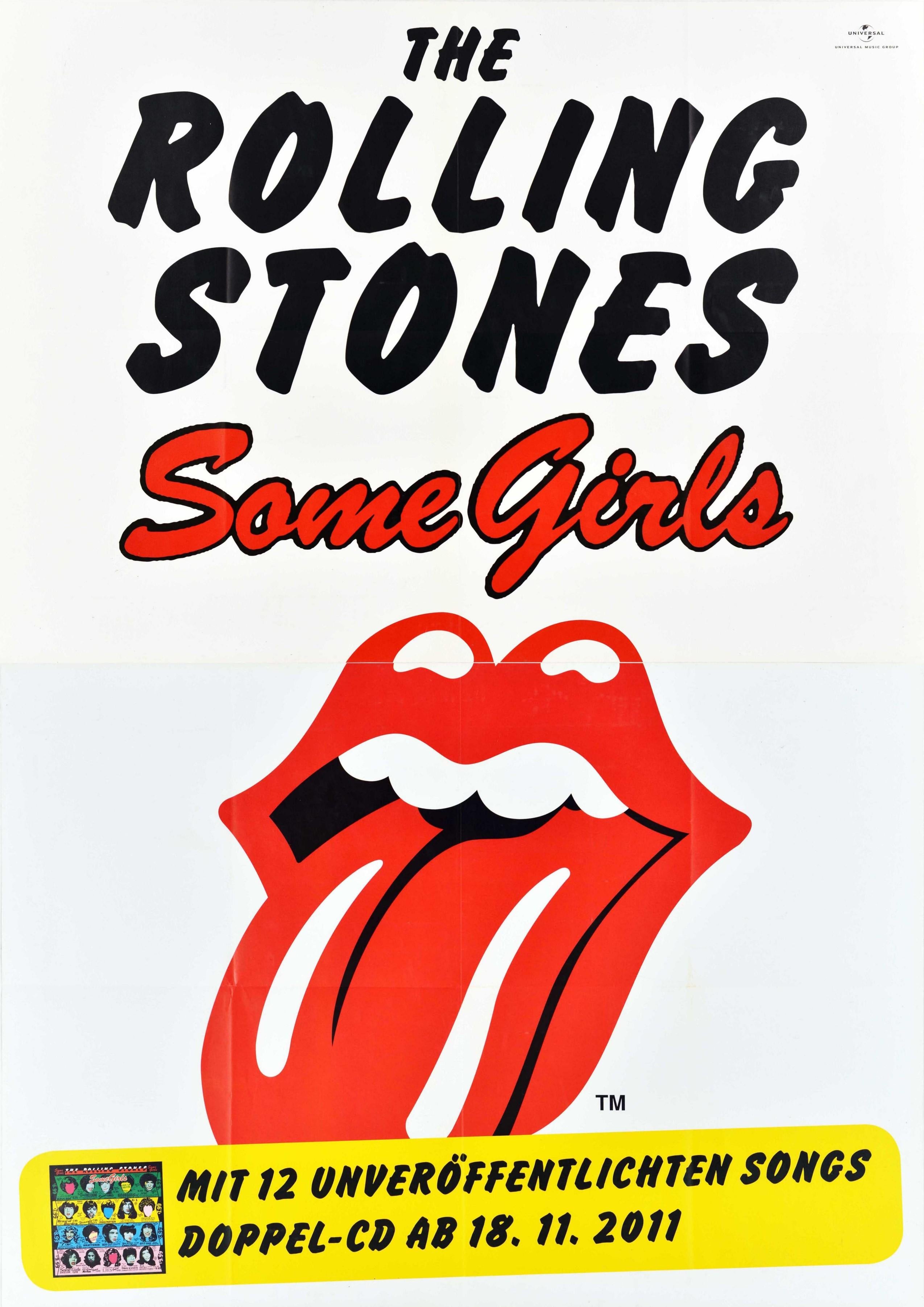 Unknown Print – Original Musikplakat „The Rolling Stones Some Girls Studio Album 2-CD Hot Lips“