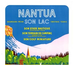 Original Nantua son Lac vintage French travel poster