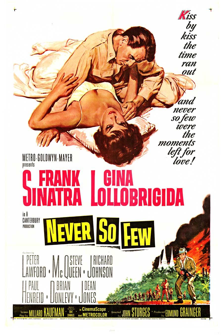 Poster originale del film "Never So Few" del 1959, 1 foglio USA  film  Cinema