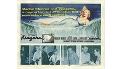 Affiche de film vintage originale « Niagara », Marilyn Monroe, 1953  demi-feuille