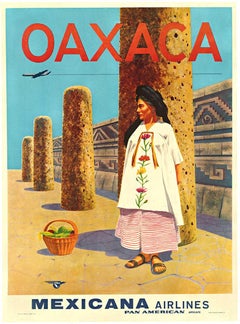 Manifesto di viaggio originale OAXAC Mexicana / Pan American Airlines