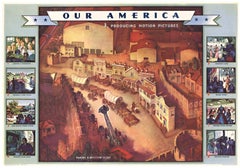 Original "Our America, #1 Producing Motion Pictures" Vintage poster 