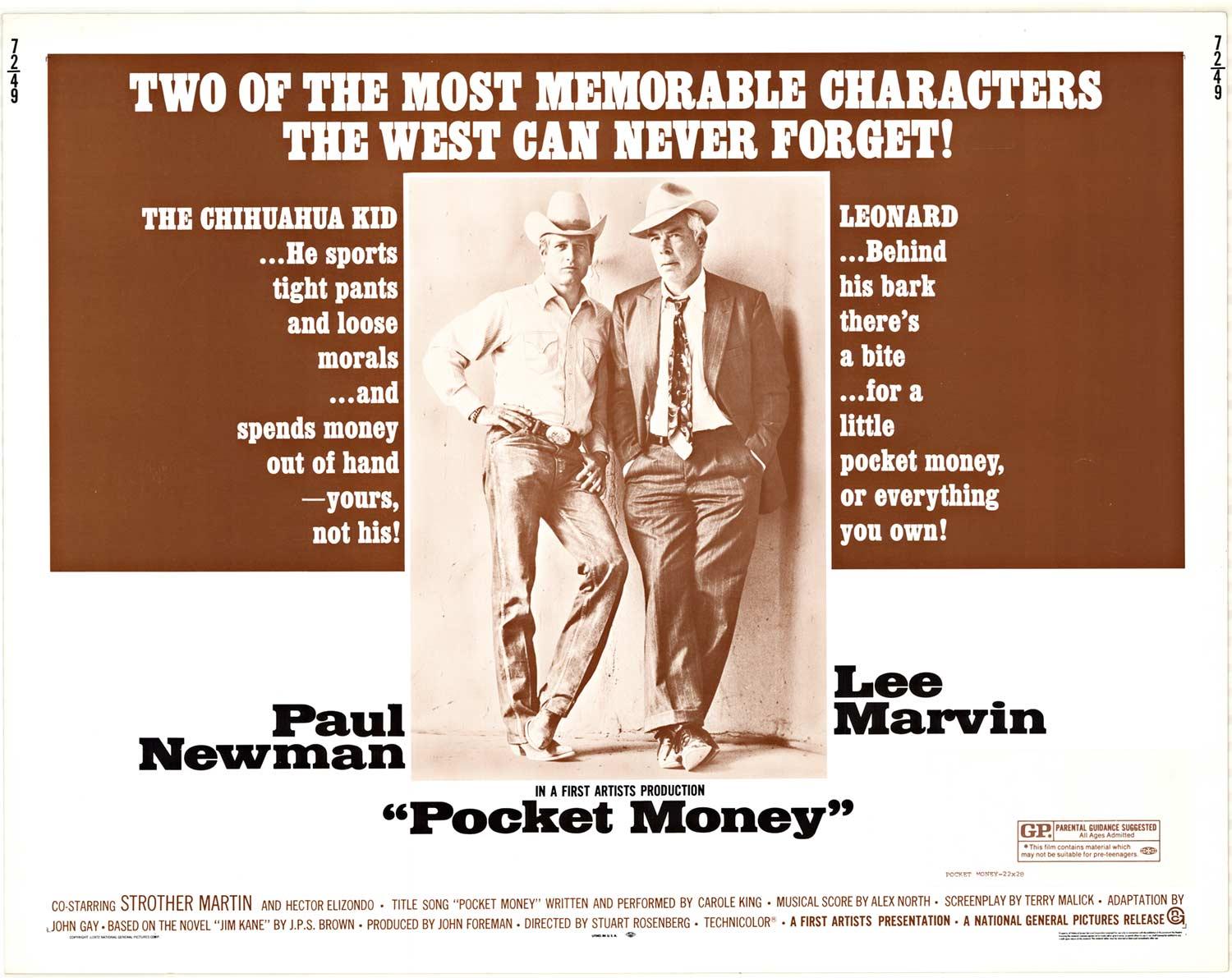 Unknown Print - Original "Pocket Money" vintage movie poster  half-sheet   Paul Newman, Marvin