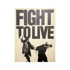 Original political poster - Fight to live - IRA - Irish Republican Army