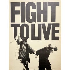 Affiche politique originale - « Fight to live » (Fruit à vivre) - IRA - Army républicaine irlandaise