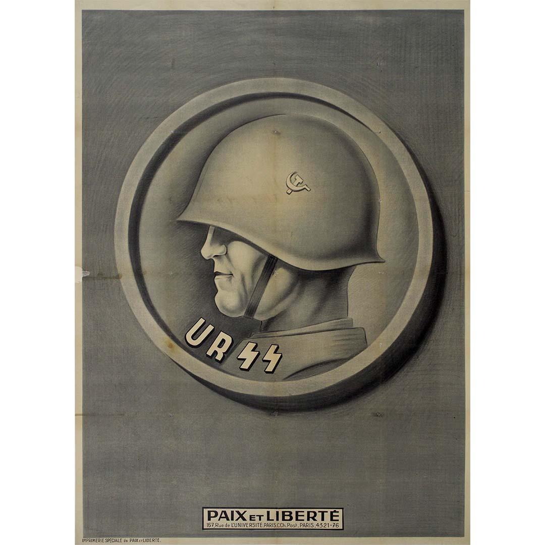 Affiche originale de Paix et liberté - URSS - USSR - Propaganda - Print de Unknown