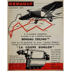 Original poster celebrates Renault’s aviation success in the Coupe Dunlop