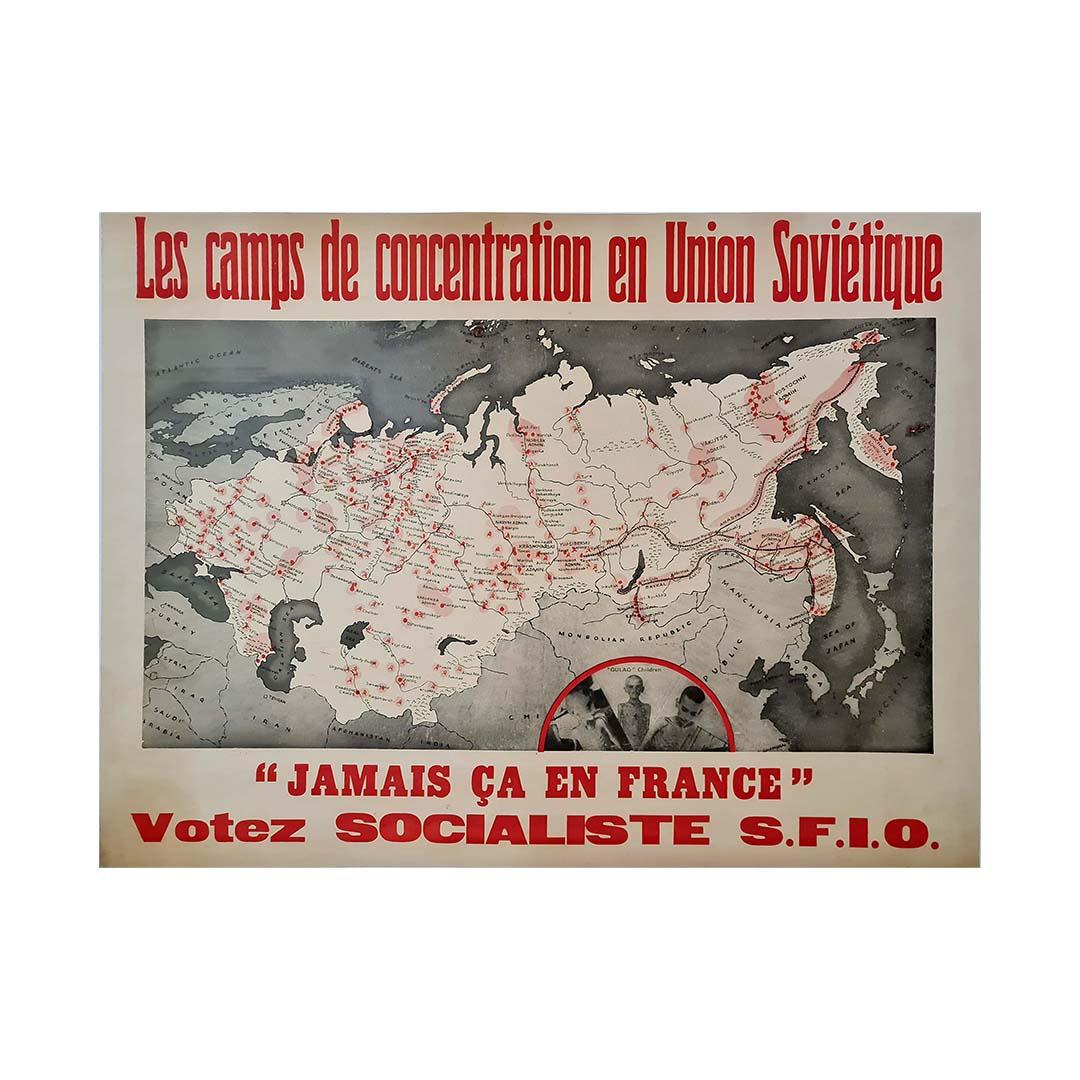 Original poster Concentration Camps in the Soviet Union Never in France S.F.I.O. For Sale 2