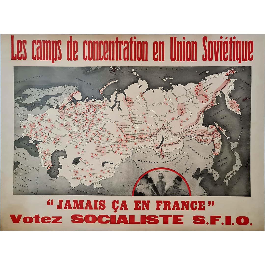 Original poster Concentration Camps in the Soviet Union Never in France S.F.I.O. - Print by Unknown