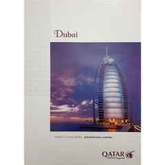 Original poster designed to promote Qatar Airways travel and flights to Dubai