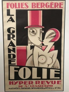 Original Poster for a Review at the "Folie Bergere" in Paris