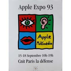 Original poster for the 1993 Multimedia Expo 93 at CNIT Paris La Défense Apple