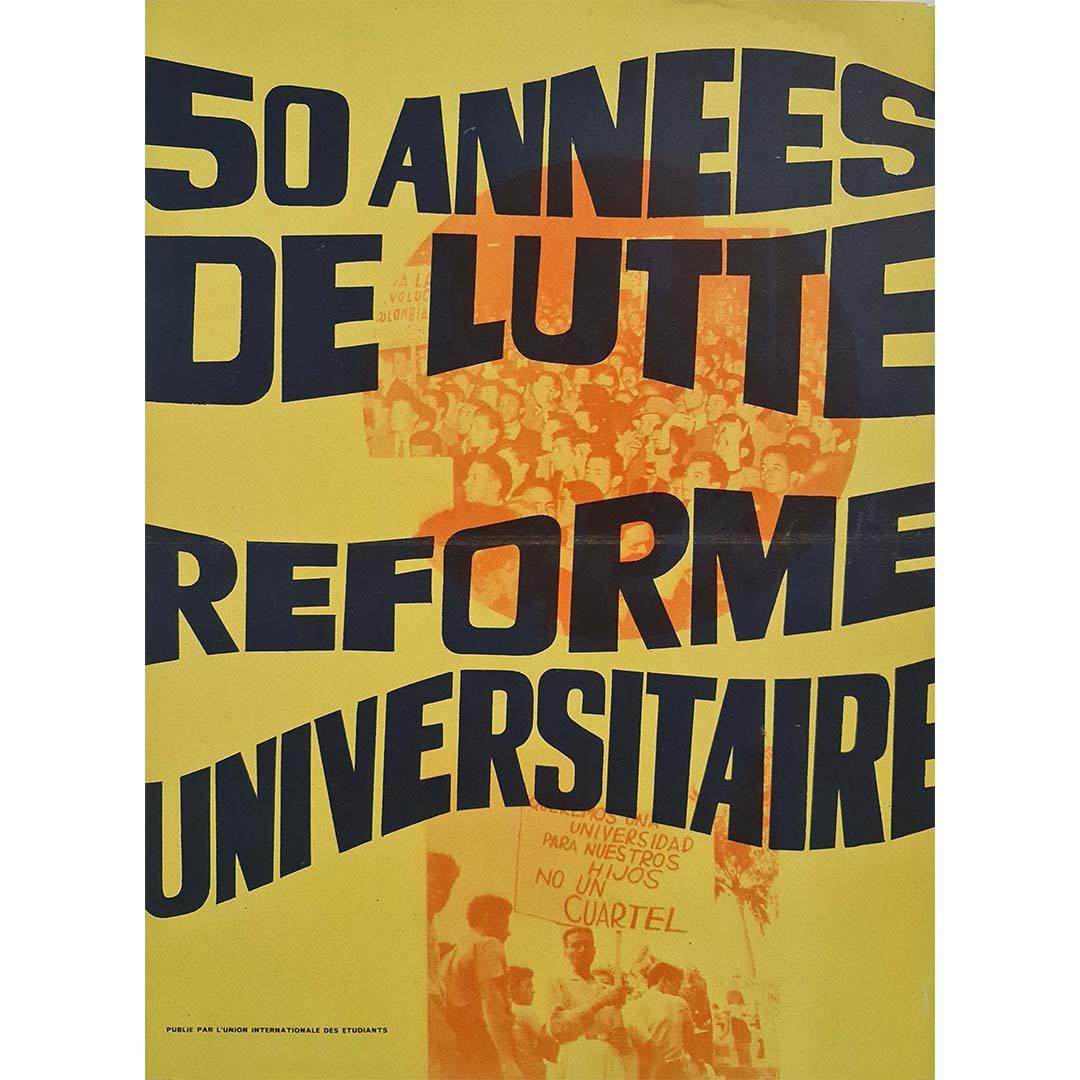 Original poster for the fight against the university reforms published by the International Union of Students.

Politics - South America - Colombia

