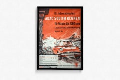 Original poster for the "III. Internationales ADAC 500KM RENNEN" in 1962