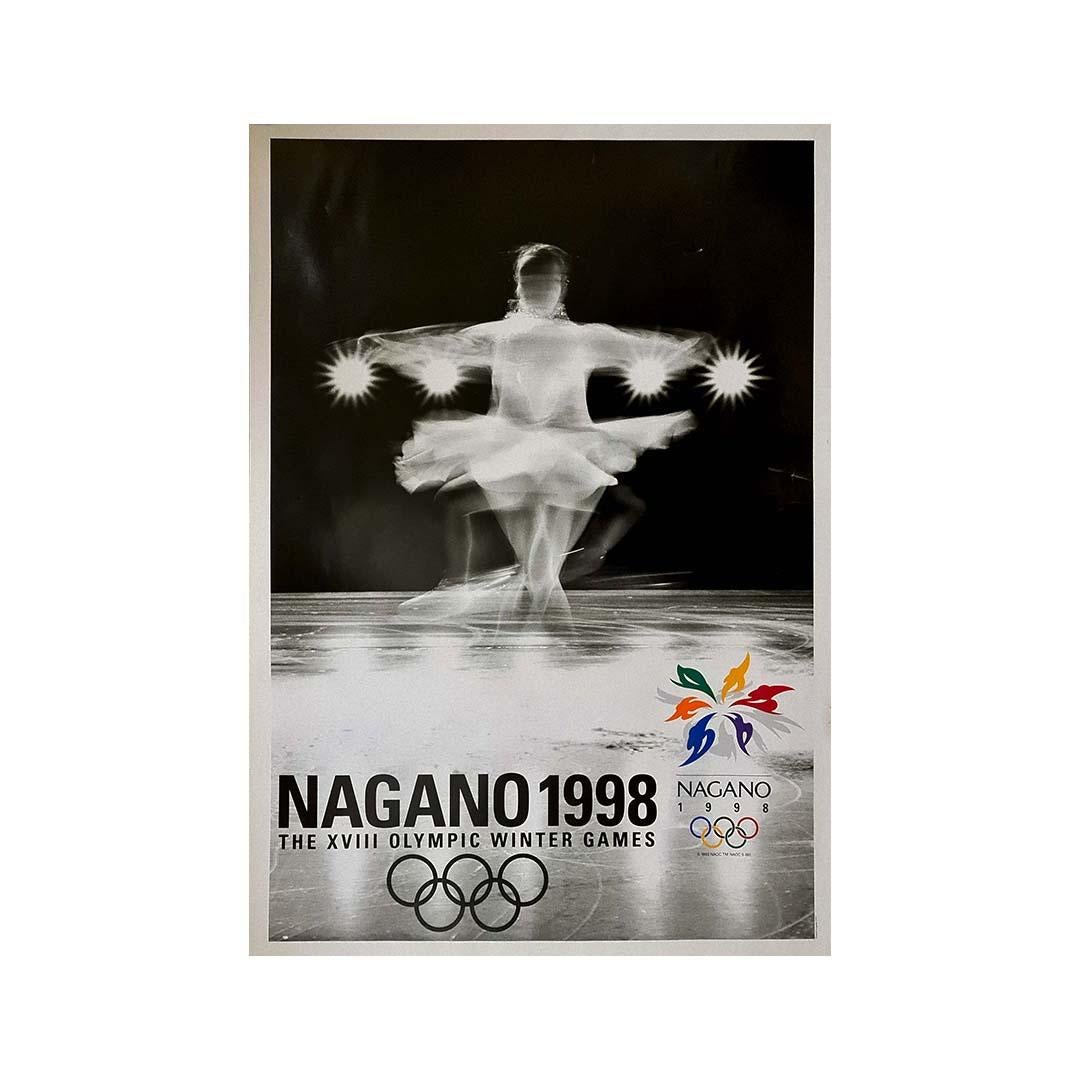 Original poster for the XVIII Olympic Winter Games in Nagano in 1998 - Print by Unknown