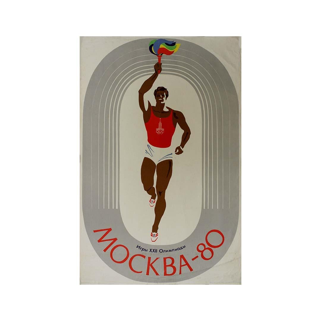 Original poster for the XXII Olympic Games, held in Moscow in 1980 For Sale 2