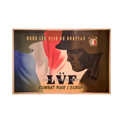 Original poster from 1941 by the LVF Légion des Volontaires Français - WWII