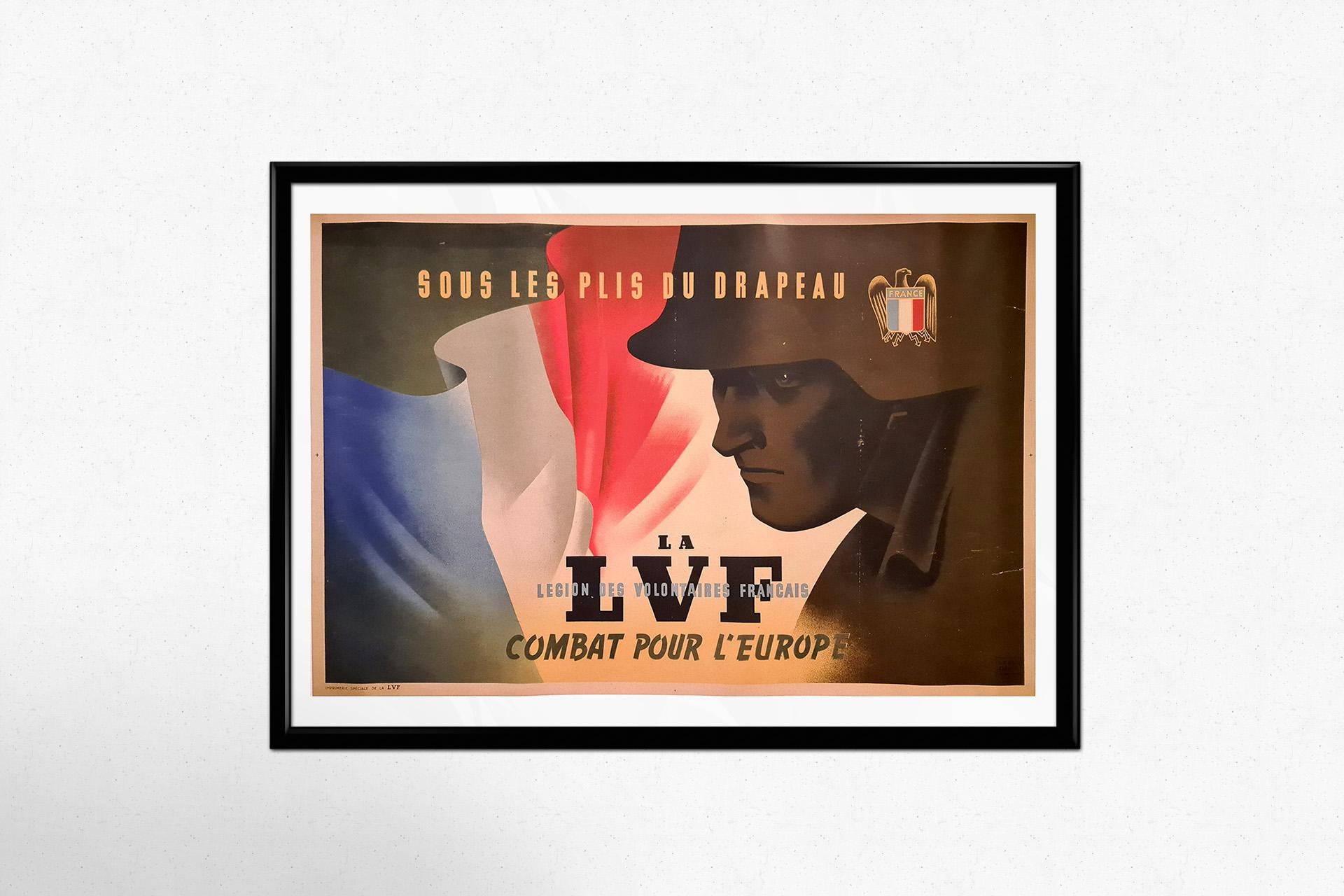 Original poster from 1941 by the LVF Légion des Volontaires Français - WWII For Sale 2