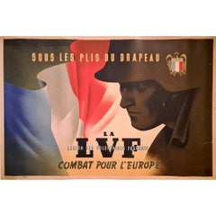Affiche originale de 1941 de la LVF Légion des Volontaires Français - WWII