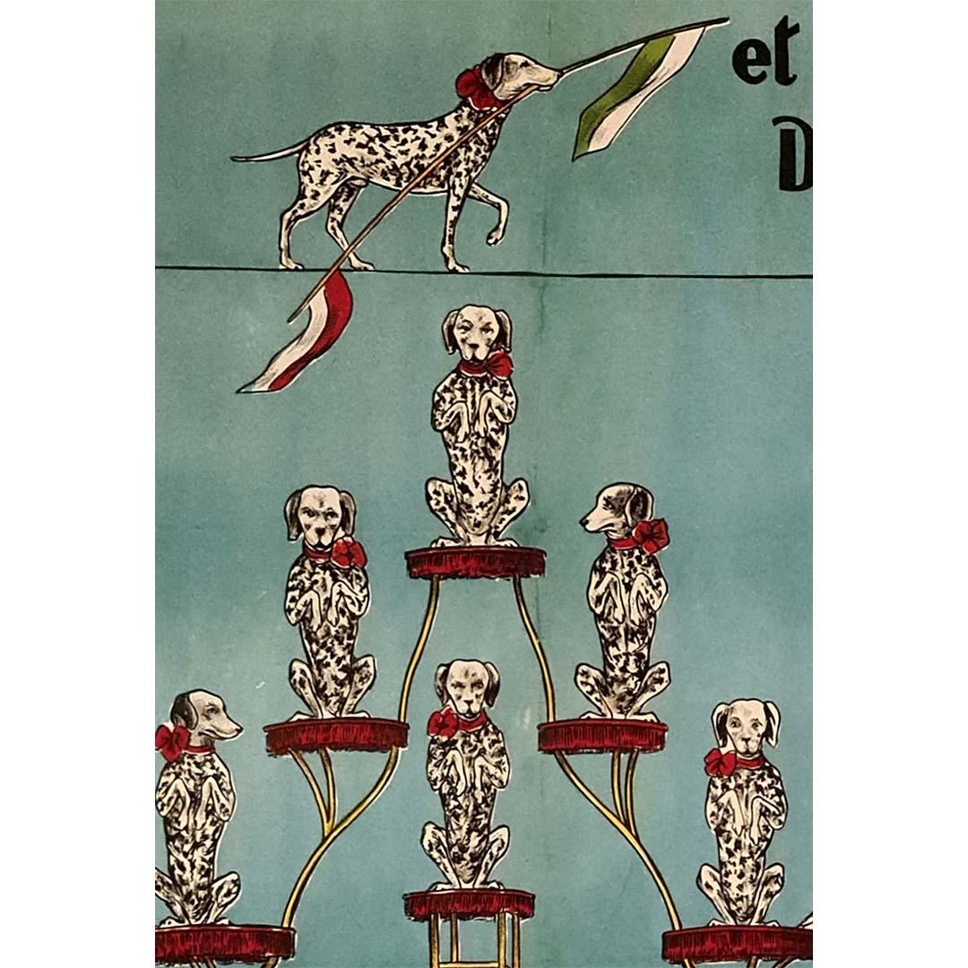 Original poster from the 1930s Amalie Lorch and her Dalmatian dogs For Sale 1