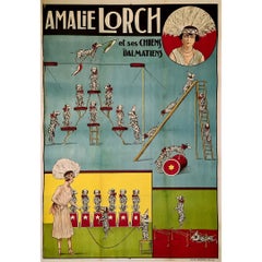 Original poster from the 1930s Amalie Lorch and her Dalmatian dogs