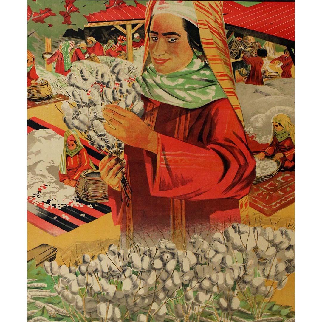 Original poster from Uzbekistan encourages farmers to engage in sericulture For Sale 1