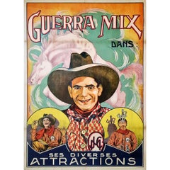 Original poster of circus from the 20s - Guerra Mix and its various attractions