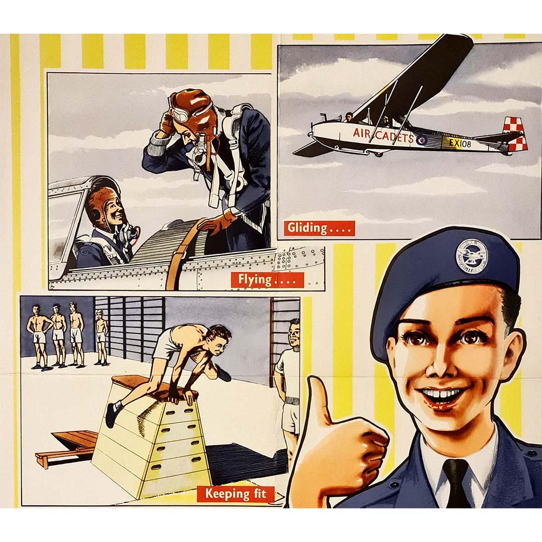 Originalplakat des Luftwaffenkorps aus den 50er-Jahren – Airline – Militär im Angebot 1
