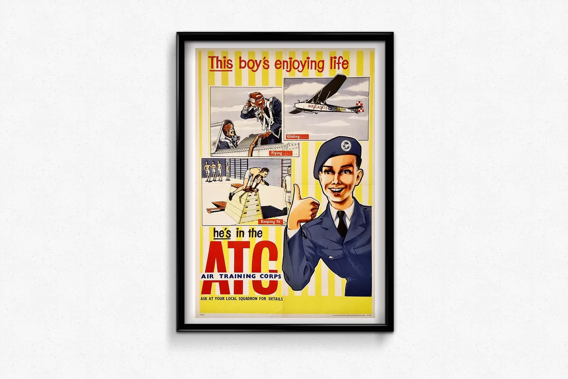Original poster of the Air training Corps from the 50's - Airline - Military For Sale 2