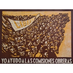Original poster of the anti-Franco guerrilla war to support the Spanish workers
