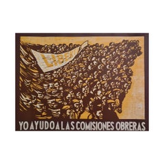 Original poster of the anti-Franco guerrilla war to support the Spanish workers