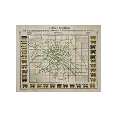 Originalplakat des Pariser Nahverkehrssystems vor 1854