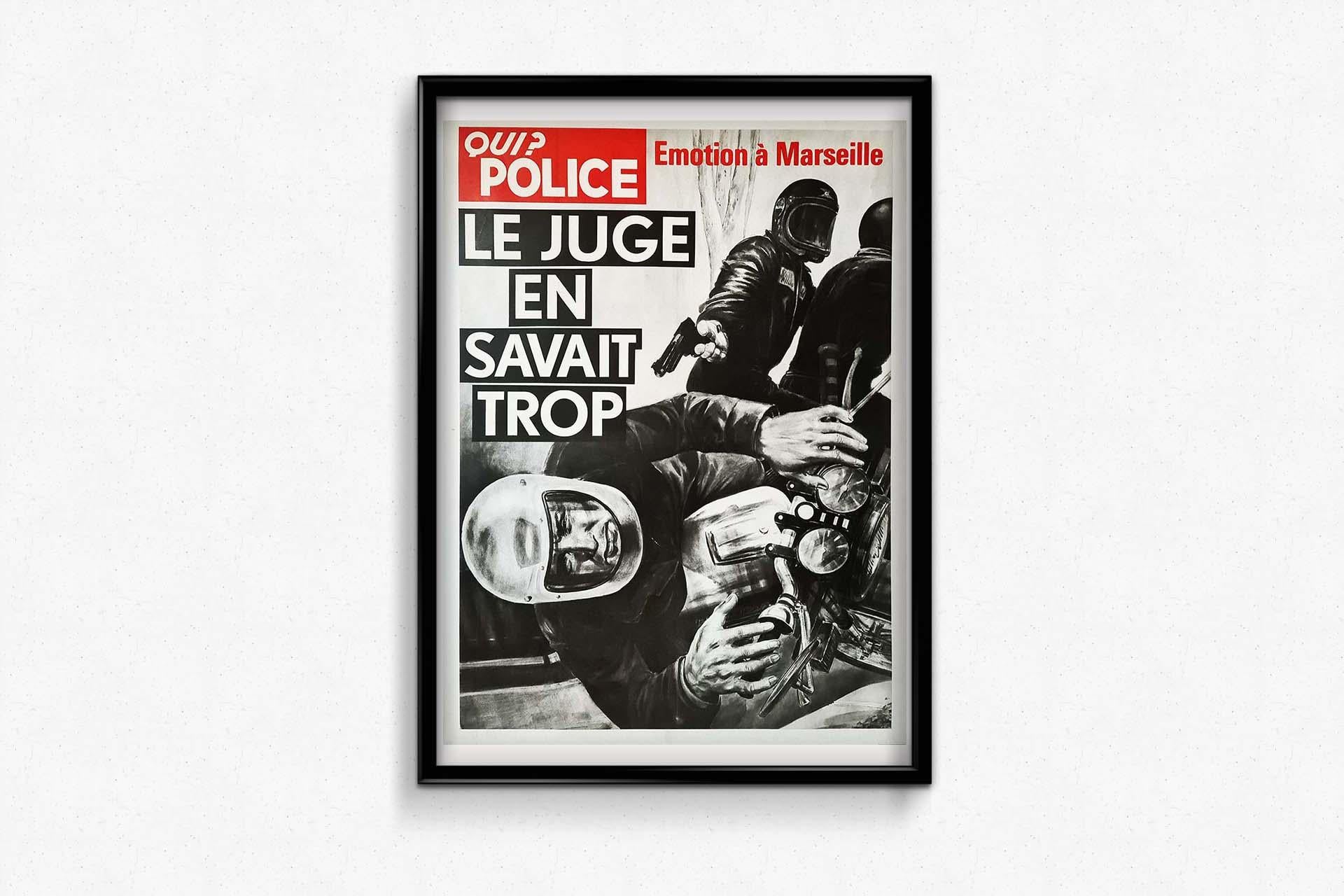Originalplakat Qui ? Polizei Le Juge en savait trop - Emotion à Marseille im Angebot 2