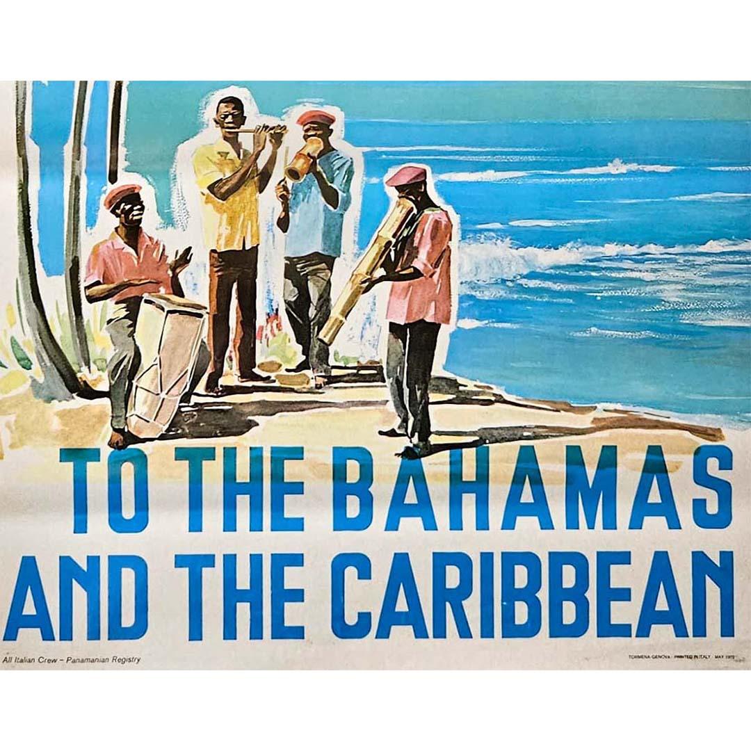 Original poster - S/S Homeric vacation cruises to the Bahamas and the Caribbean For Sale 1