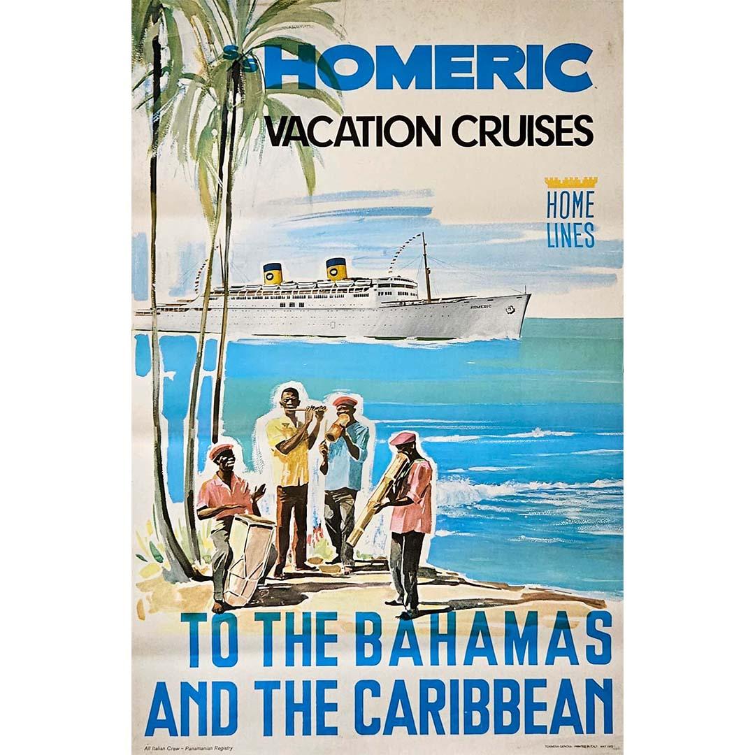Original poster - S/S Homeric vacation cruises to the Bahamas and the Caribbean - Print by Unknown