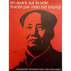 Vintage Original poster The Internationalist Revolutionary Movement (IRM) Mao Zedong