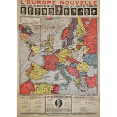Original poster, titled “L’Europe Nouvelle” - political map of Europe