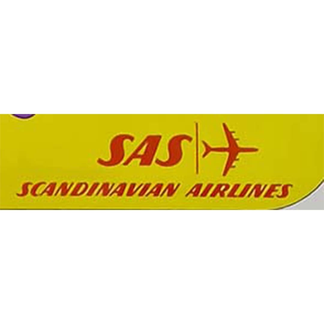 Original psychedelic travel poster for SAS to promote its travels to Scandinavia 2