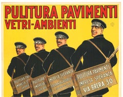 Original "Pulitura Pavimenti Impresa Speranza" Italian vintage poster