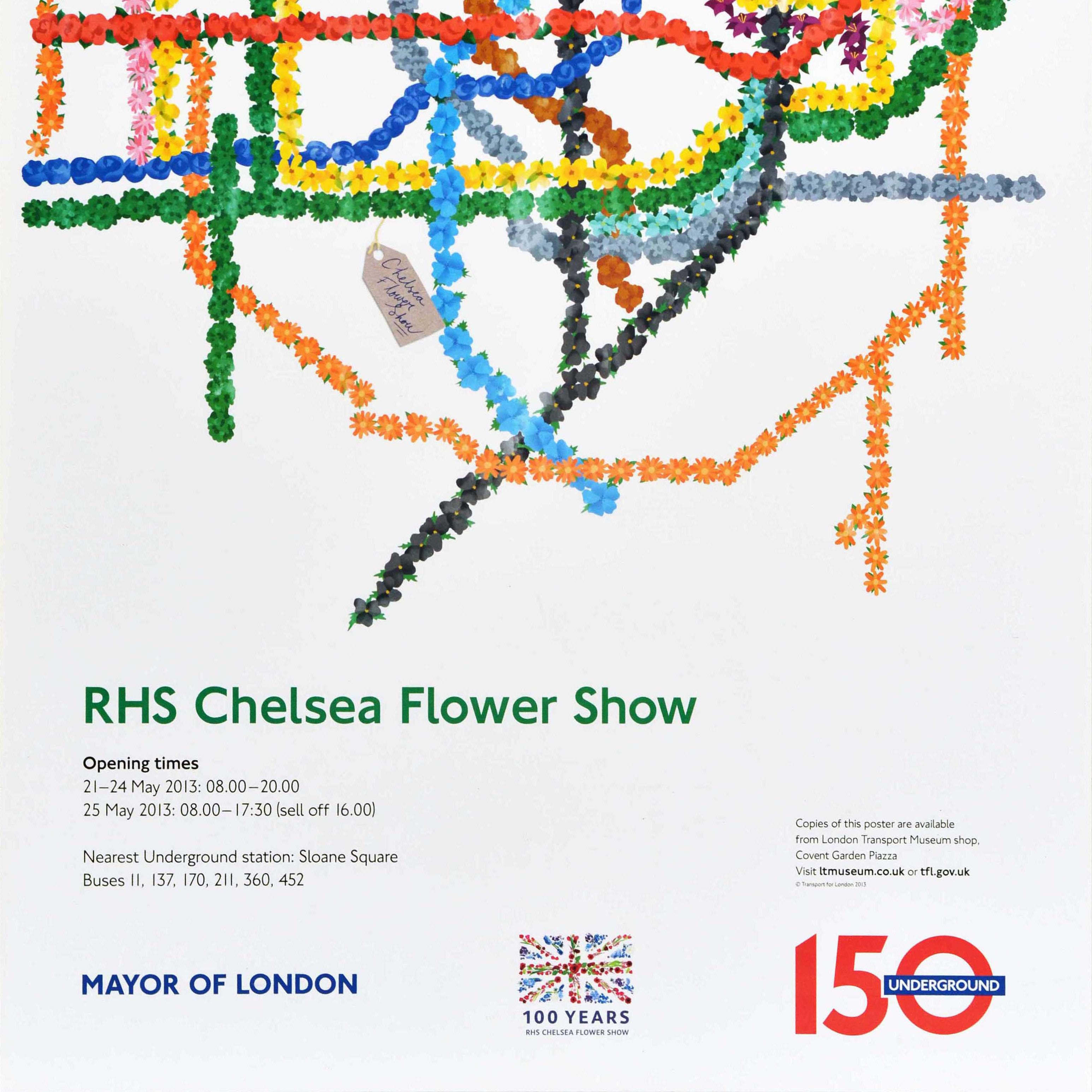 chelsea flower show tube station