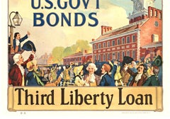 Original "Ring It Again, Third Liberty Loan vintage WW1 poster